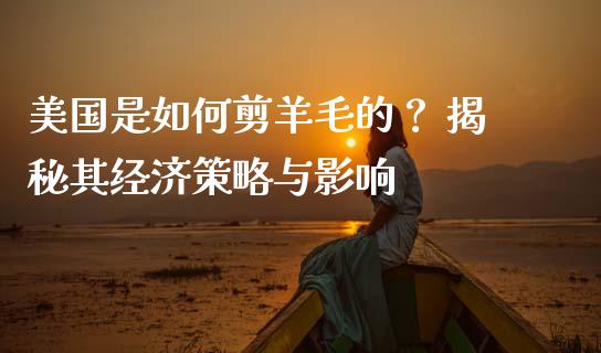 美国是如何剪羊毛的？ 揭秘其经济策略与影响_https://cj004.lansai.wang_全球市场_第1张