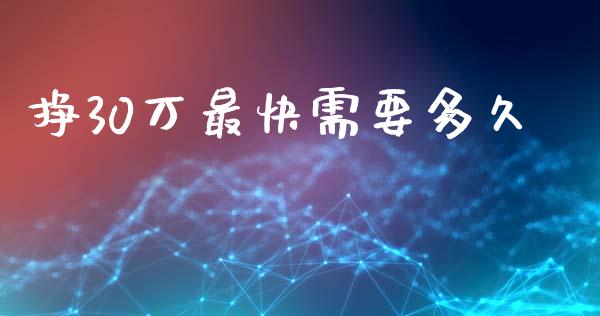 挣30万最快需要多久_https://cj004.lansai.wang_金融监管_第1张