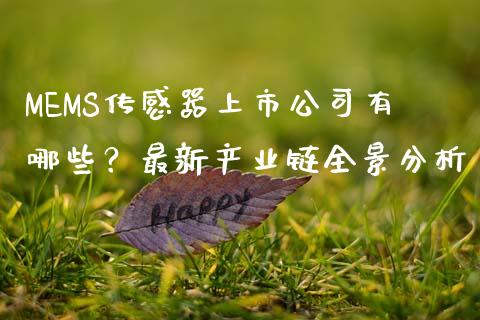 MEMS传感器上市公司有哪些？最新产业链全景分析_https://cj004.lansai.wang_金融监管_第1张