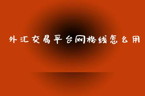 外汇交易平台网格线怎么用_https://cj004.lansai.wang_财经新闻_第1张