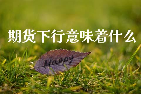 期货下行意味着什么_https://cj004.lansai.wang_全球市场_第1张