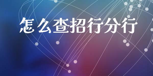 怎么查招行分行_https://cj004.lansai.wang_全球市场_第1张