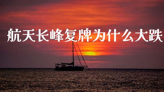 航天长峰复牌为什么大跌_https://cj004.lansai.wang_财经新闻_第1张