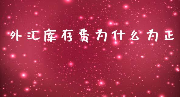 外汇库存费为什么为正_https://cj004.lansai.wang_金融监管_第1张
