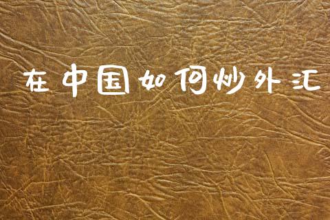在中国如何炒外汇_https://cj004.lansai.wang_财经新闻_第1张