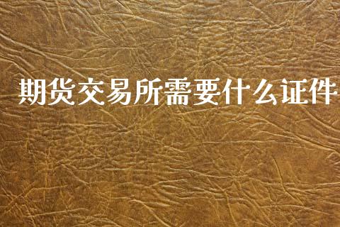 期货交易所需要什么证件_https://cj004.lansai.wang_金融监管_第1张