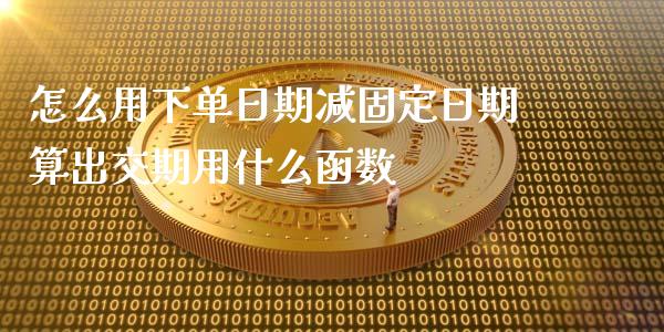 怎么用下单日期减固定日期算出交期用什么函数_https://cj004.lansai.wang_债券资讯_第1张