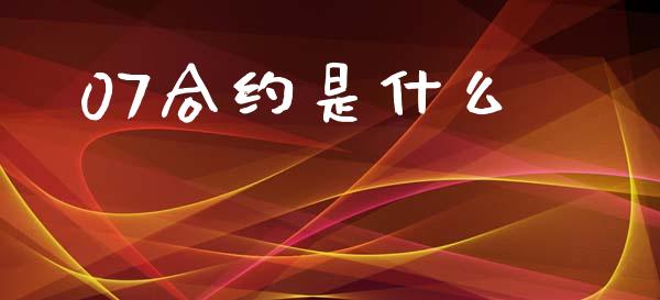 07合约是什么_https://cj004.lansai.wang_期货开户_第1张