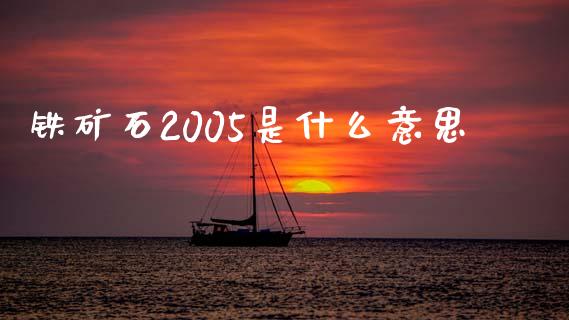 铁矿石2005是什么意思_https://cj004.lansai.wang_金融监管_第1张