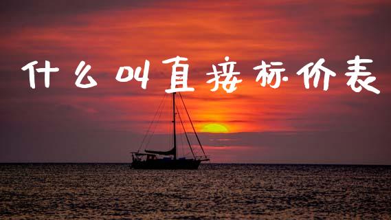 什么叫直接标价表_https://cj004.lansai.wang_金融监管_第1张