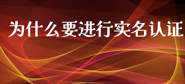 为什么要进行实名认证_https://cj004.lansai.wang_财经新闻_第1张