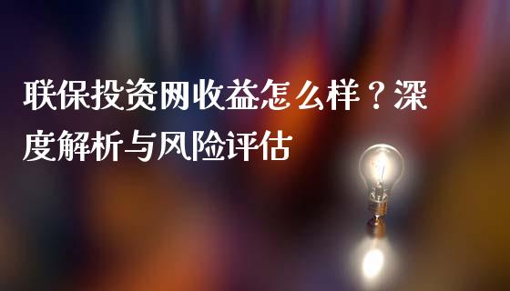 联保投资网收益怎么样？深度解析与风险评估_https://cj004.lansai.wang_全球市场_第1张